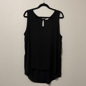 Pleione Black Sleeveless Blouse